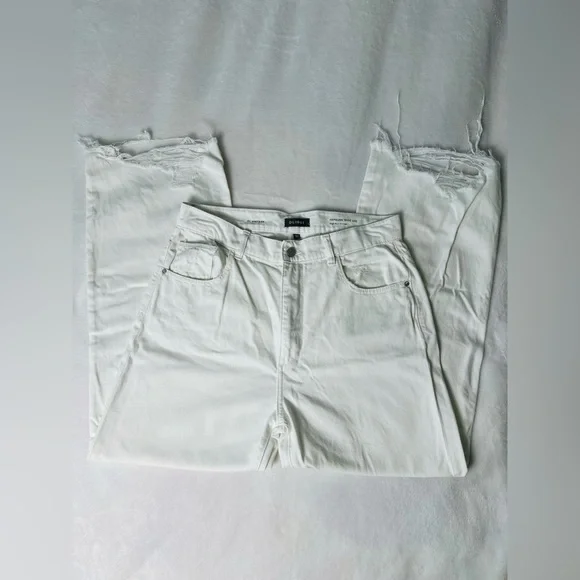 DL1961 Hepburn High Waist Raw Hem Wide Leg Jeans Size 30 - Picture 5 of 13